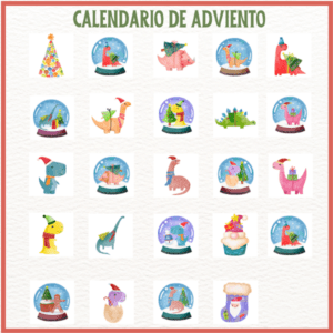 Calendario Dinosaurios Adviento