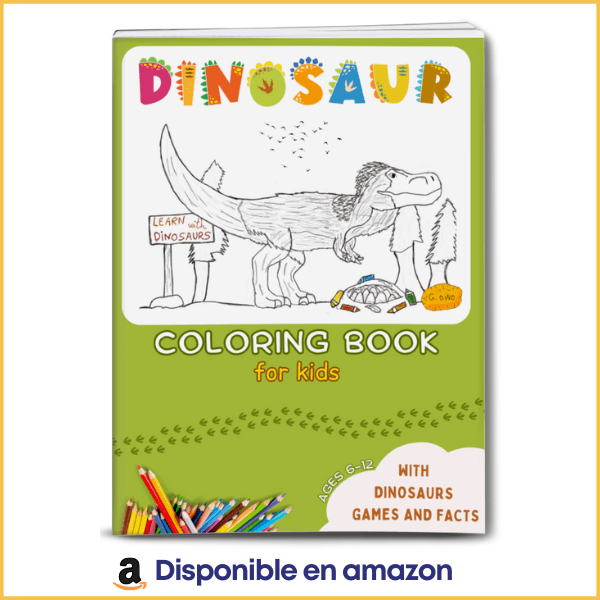 cuaderno juegos dinosaurios inglés